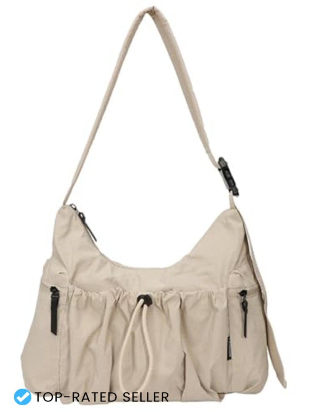 Nylon Crossbody Bag Slouchy Hobo Tote Shoulder Purse Waterproof Multi Pocket